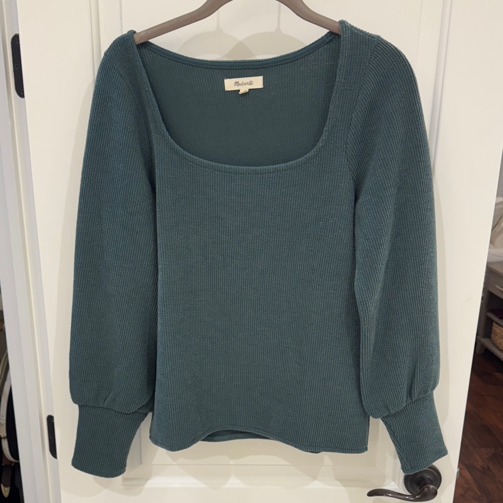 Ottoman Rib Square-Neck Top - Picture 4 of 6